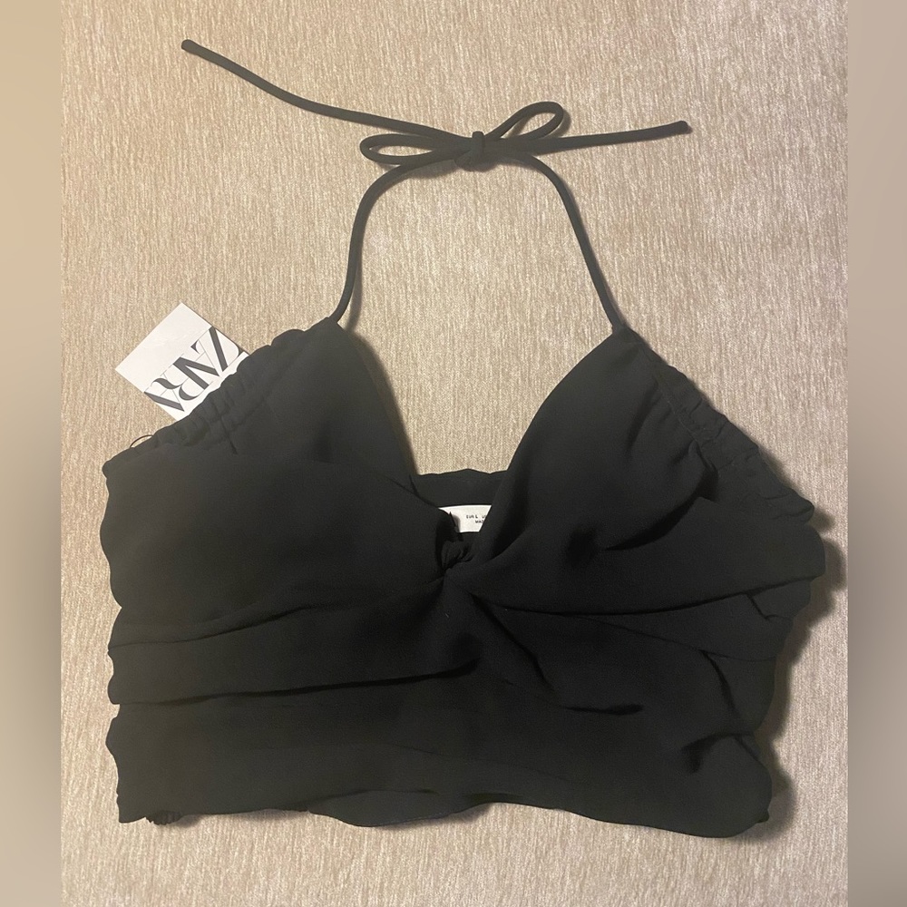 Zara black halter